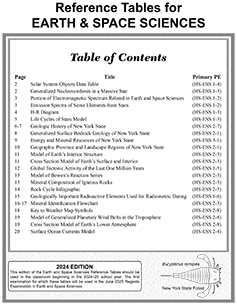 earth and space sciences reference tables icon