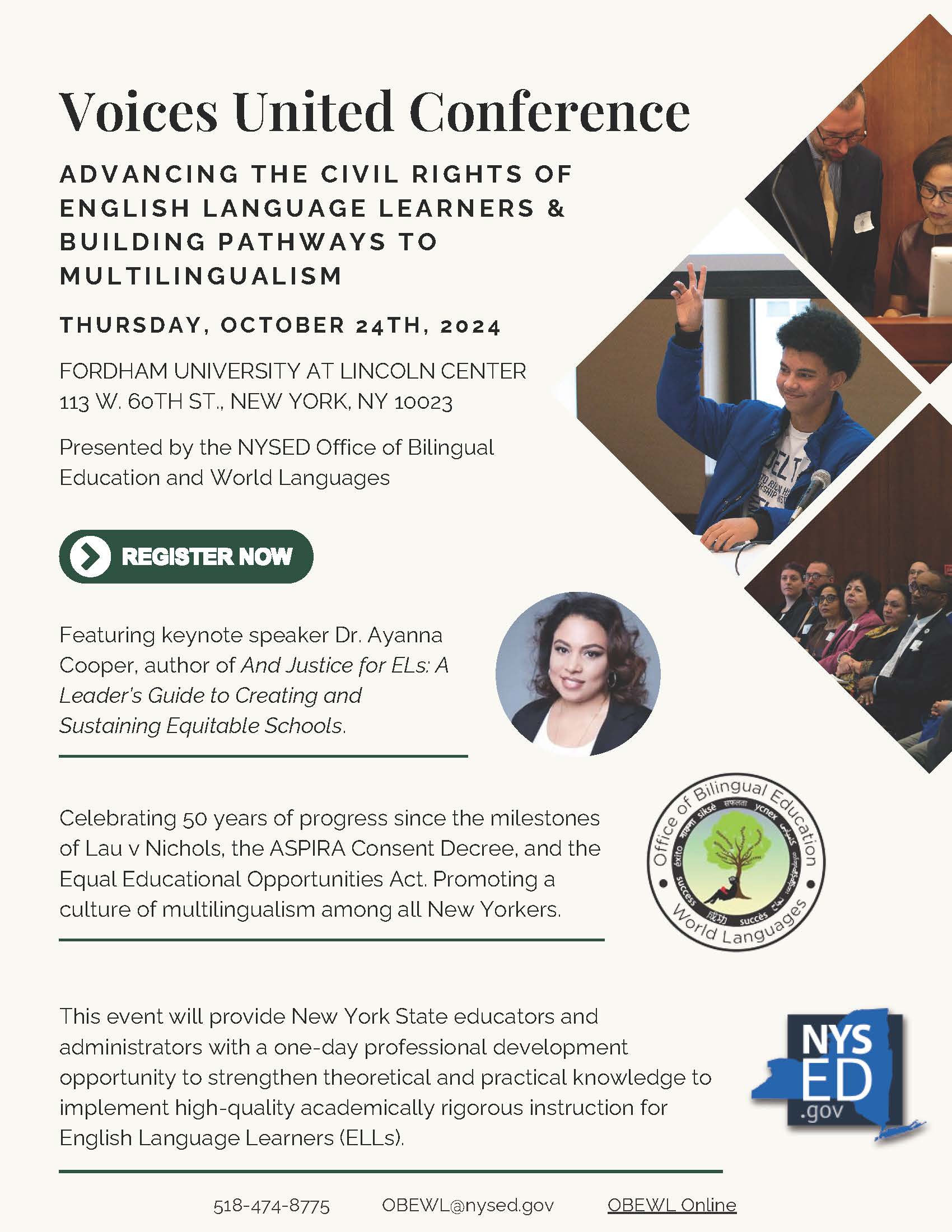 Voice United Conference: Advancing the Civil Rights of English Language Learners and Building Pathways to Multilingualism