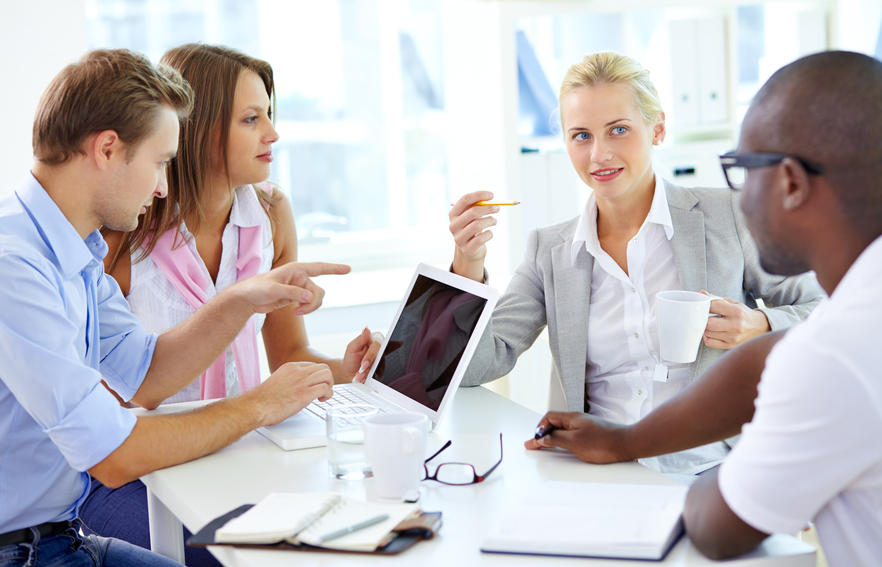 Group of teachers having a meeting