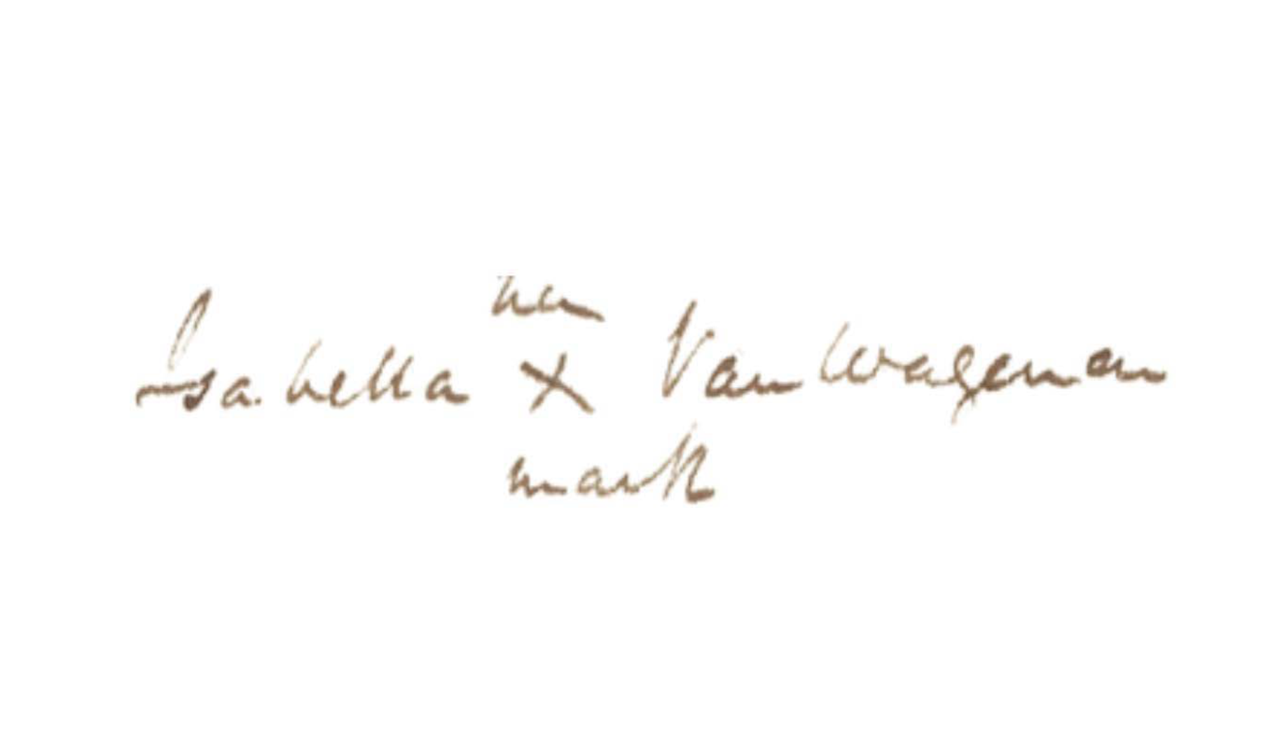 Signature of Isabella Van Wagenen