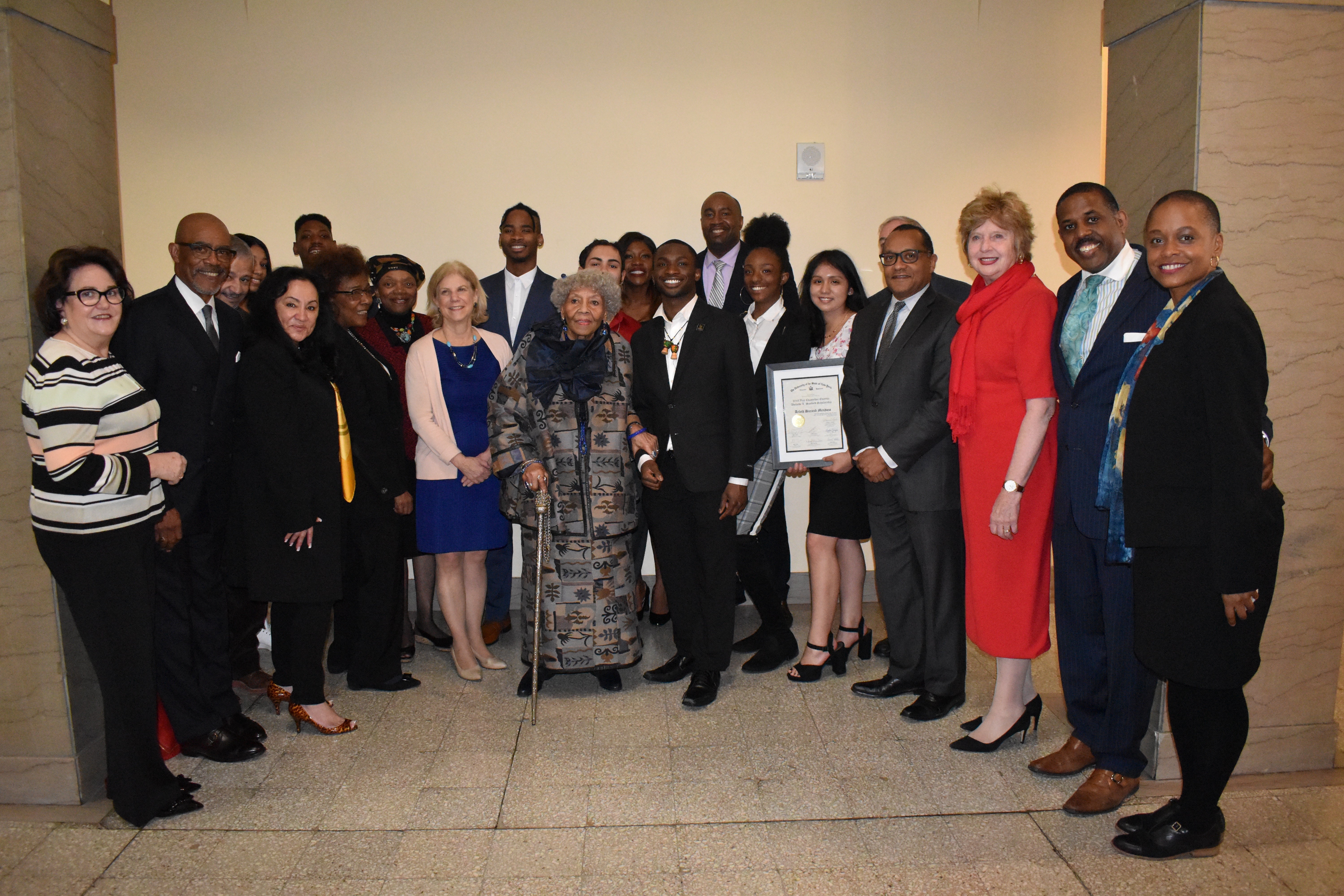 Vie Chancellor Emerita Adelaide L. Sanford Scholarship Group Photo